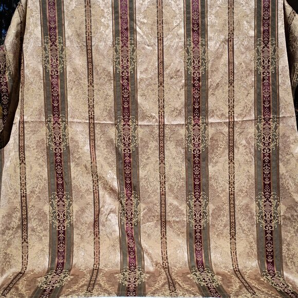 CROSCILL Shower Curtain Dover Manor Gold Green Maroon Formal Jacquard 68 x 73 - Picture 6 of 10